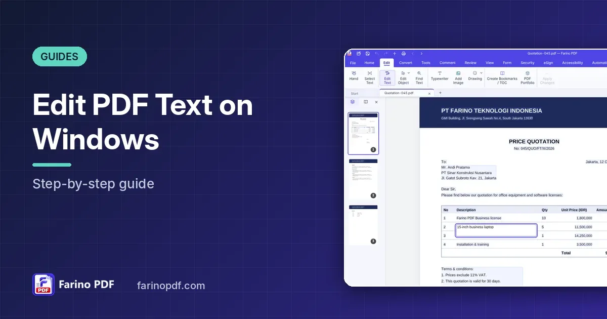 How to Edit Text in a PDF on Windows (Step-by-Step Guide)